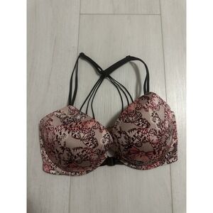 Victoria's Secret Very Sexy Push-up Bra Sz 34DD Butterflies Colorful Padded